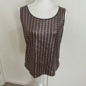Chico’s sequined beaded tank top